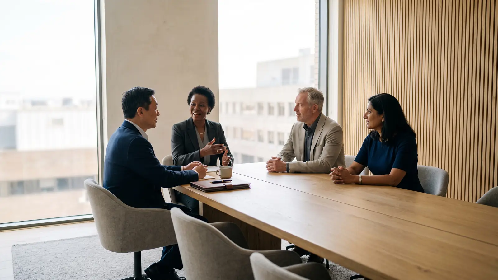 Senior executives in a Manchester boardroom